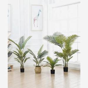 Top vente presque naturel décoration de la maison plantes d'intérieur paradis tropical feuille de <span class=keywords><strong>palmier</strong></span> arbre de bonsaï artificiel - Product Image 5