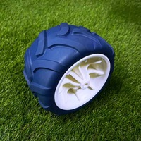 CYT PUW0704C Roue de camping-car légère 7x4 pouces en mousse PU avec roulement à billes, nouvelle jante de remplacement en plastique colorée pour chariot de plage 1.5