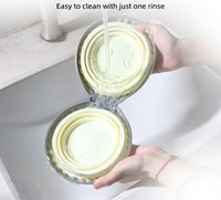 Nouveau bol double pliable en silicone de haute qualité pour animaux de compagnie bol d'alimentation et d'eau portable fournitures pour animaux de compagnie avec boucle de suspension à fermeture éclair