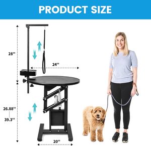 <b>Adjustable</b> Collapsible Dog Grooming <b>Table</b> Stainless Steel Plastic Eco-Friendly Pet Grooming Tool for Dogs Cats Small Animals - Product Image 2