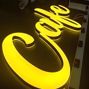 Señal de letra de canal Led iluminada frontal personalizada, señal de tienda al aire libre iluminada con luz frontal, señal de logotipo 3D iluminada - Product Image 1