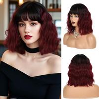 Perruque Cosplay Ginny et Georgia Saison 3, Cheveux Remy Brun Foncé Ondulés Moyens, Exportation Transfrontalière