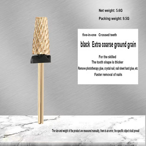 Giá sỉ Bộ dụng cụ làm móng thép 5 trong 1, mũi khoan Tungsten 3/32\", dũa kim cương làm móng, mũi khoan acrylic, mũi khoan gốm cacbua - Product Image 5