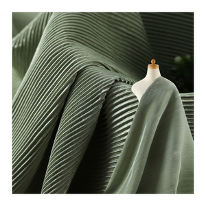 Bán buôn 160cm chiều rộng <span class=keywords><strong>crepe</strong></span> satin vải <span class=keywords><strong>50D</strong></span> 75D polyester xếp li vải cho phụ nữ Dresses - Product Image 1