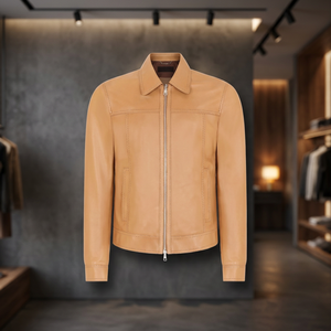 Genuine Leather Men's Casual Hooded <b>Denim</b> <b>Jacket</b> Dyed Autumn Winter Thin - Product Image 3