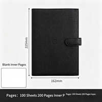 Carnet de luxe personnalisé en cuir pleine fleur avec reliure cousue, rechargeable, avec attache pour stylo, idéal pour le bureau ou comme cadeau d'affaires