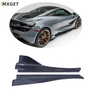 MXGET High quality V style carbon fiber car bumpers body kit side skirts for Mclaren 720S body kit