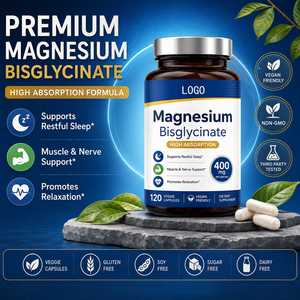 Capsules de glycinate de magnésium 500 mg pour la récupération musculaire, la santé cérébrale, le soutien immunitaire et cardiaque, dose personnalisable (2 capsules par...). - Product Image 3