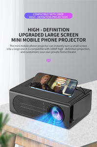 โปรเจคเตอร์ขนาดเล็กแบบมีสายพร้อมไฟ LED สว่าง สำหรับการฉายภาพหน้าจอโทรศัพท์ เหมาะสำหรับโฮมเธียเตอร์และการบันเทิงภายในอาคาร - Product Image 3