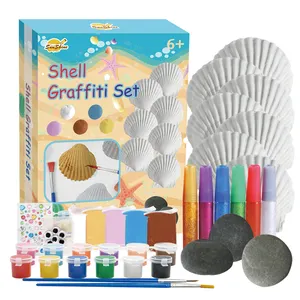 2023 New Wholesale Hot Selling Kinder 3D Shell Malerei Kit DIY Shell Art Set Kinder pädagogische Kunst und Craft Kit Spielzeug