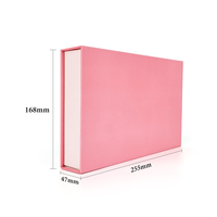 Emballage de luxe personnalisé, boîte rose pour maquillage, coffret cadeau en papier magnétique pour les soins de la peau, 10 pièces