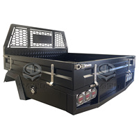 Bandeja Ute personalizada de doble cabina de aluminio 4x4 con caja lateral y protector de arco de barro para Toyota Hilux. SR5 2015