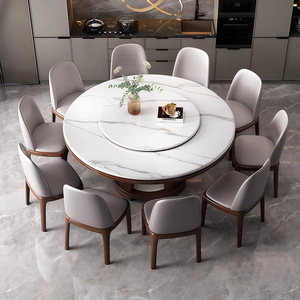 <span class=keywords><strong>Mesa</strong></span> de Comedor y <span class=keywords><strong>Sillas</strong></span> de Madera Maciza, <span class=keywords><strong>Mesa</strong></span> Redonda Pequeña para el Hogar <span class=keywords><strong>con</strong></span> Plato Giratorio, Apta para Hoteles - Product Image 4