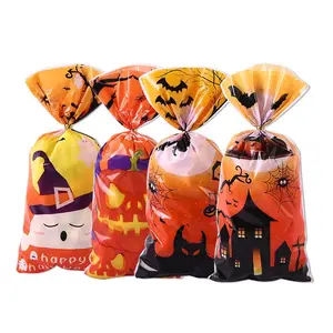 Mixed loading Halloween Bags Biscuit Plastic Candy Gift Bag Trick or Treat Price Surprise Halloween Candy Handbag