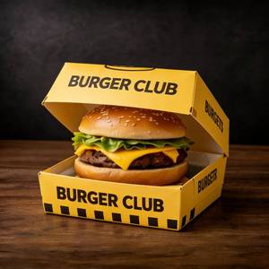 Logotipo personalizado para ir a la comida rápida, ensalada, patatas fritas, caja de embalaje de papel Kraft de Hamburgo, pollo frito, hamburguesa, contenedores para llevar - Product Image 4