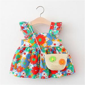 Ropa de Verano para Niñas, Estilo Coreano, de Alta Calidad, con Alas de Pavo Brillantes, Vestidos para Bebés - Product Image 3