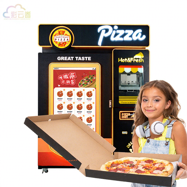 Caiyunjuan ODM Fully Automatic Pizza Vending Machine Self-Service Wholesaler 72PCS Capacity SDK Metal+Acrylic+Plastic Cooling