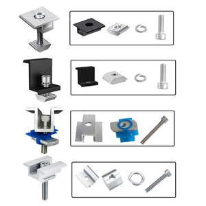 Accessoires solaires photovoltaïques en gros d'usine support <span class=keywords><strong>solaire</strong></span> pinces de fixation de <span class=keywords><strong>panneau</strong></span> <span class=keywords><strong>solaire</strong></span> en aluminium pour système de montage <span class=keywords><strong>solaire</strong></span> - Product Image 2