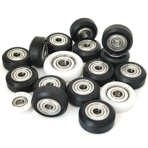 Chịu mài mòn im lặng 3D máy in bánh xe màu đen Nylon POM Polycarbonate con lăn với 420 thép không gỉ 625zz mang đôi - Product Image 1