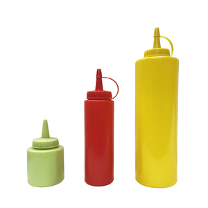 Frascos de Plástico PE Invertidos de 16oz com Bico Dosador Grande Recarregáveis para Impressão em Serigrafia para Molhos de Pizza, Bolo e Biscoito - Product Image 4