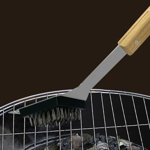Ensemble d'outils de barbecue ANJUKE en acier inoxydable et <span class=keywords><strong>bois</strong></span>, trois pièces, avec fourchette résistante à la chaleur, spatule et <span class=keywords><strong>pince</strong></span> <span class=keywords><strong>pour</strong></span> le camping en plein air - Product Image 2