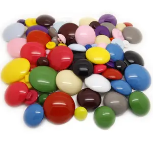 Wholesale Arc Surface Mushroom Dome 10mm Multi-size Plastic Polyester Clothes Sewing Resin Shank Buttons