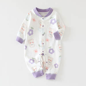 Couleur unie Pyjama Écologique stock <span class=keywords><strong>lot</strong></span> bébé barboteuse À Volants Fermeture Éclair Footiebaby vêtements 2024 <span class=keywords><strong>Pas</strong></span> <span class=keywords><strong>Cher</strong></span> Unisexe - Product Image 5