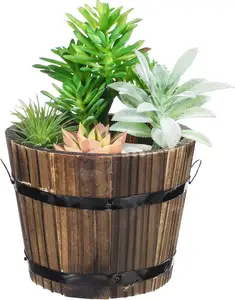 Houten Whiskyvat Bloempot Decoratieve Planten Versieren Uw Voordeur Woonkamer Console Of Keukenraam