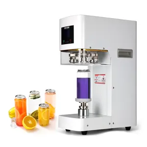 Máquina de selagem de latas de plástico para bebidas, suco e café, tampa de selagem automática, folha de alumínio Wb-900