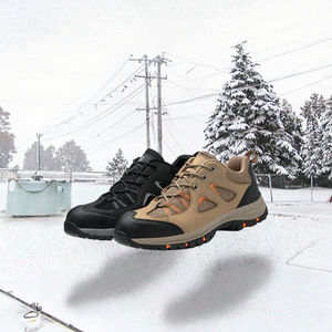 Chaussures de sécurité unisexes élégantes à tige haute en cuir microfibre, semelle en caoutchouc, résistantes à la chaleur, pour le désert, printemps, été, hiver - Product Image 3