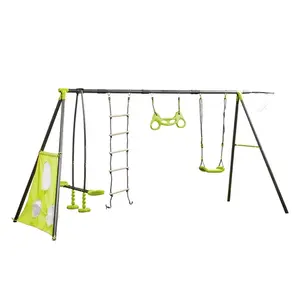 Dropship Best seller for outdoor children play safe plastic big kid swing set