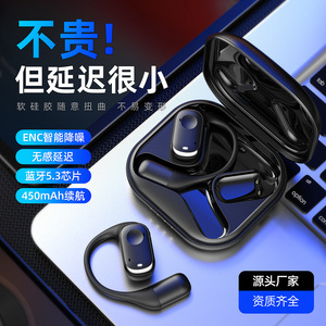 Open Ear Bluetooth Headphones Y30 BT 5.4 ENC Noise Reduction <b>Wireless</b> Sports Earphones - Product Image 1