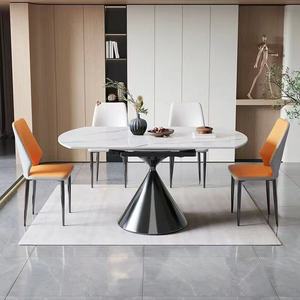 Table et chaises de salle à manger en pierre frittée, style moderne et simple, vente en gros d'usine - Product Image 2