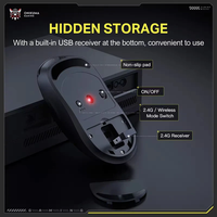 Souris de jeu ONIKUMA DM05 filaire et sans fil 2.4G, ergonomique, avec éclairage, 6400 DPI, optique, USB, pour ordinateur