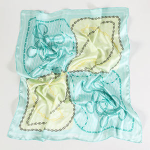 وشاح حرير مربع مزدوج الجانب بطباعة رقمية من شركة تصنيع المعدات الأصلية وشاح حرير صيفي فاخر أنيق 90*90 - Product Image 1