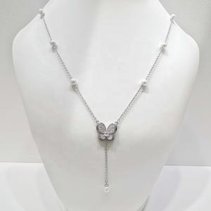 สร้อยคอเงินแท้ 925 ประดับพลอย พู่ห้อย ดีไซน์สวยเก๋ แฟชั่นสำหรับผู้หญิง สีสันสดใส เหมาะเป็นของขวัญสำหรับคุณแม่ ราคาโรงงาน - Product Image 2