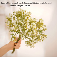 7 Têtes de Jasmin de Nuit Artificielles Effet Naturel, Hydratantes, Style INS, pour Mariage et Décoration Intérieure
