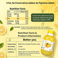 Jus de Yuzu NFC en gros de 310 ml, mélange de jus de fruits d'agrumes frais et naturels, pressé à froid