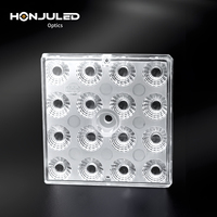 Lentille LED TIR pour PC extérieur HONJU, indice de protection IP65, angle de faisceau de 40 degrés pour projecteur, vente en gros personnalisée en vrac