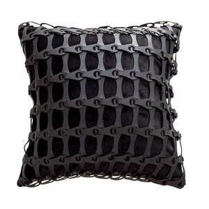 Hôtel de luxe europé<span class=keywords><strong>en</strong></span> Design célèbre nouveau canapé taie d'oreiller créatif noir blanc motif géométrique tissé oreiller décoratif - Product Image 5