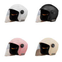 Charmant casque de moto électrique ABS 3C DOT de style simple face ouverte