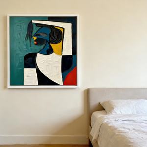 Peintures à l'huile minimalistes peintes à la main, arts décoratifs texturés 3D neutres, décoration intérieure de la maison, grande décoration, œuvre d'art d'intérieur - Product Image 2