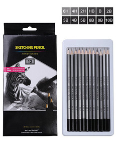 Bview Art 12 différents degrés <span class=keywords><strong>de</strong></span> <span class=keywords><strong>plomb</strong></span> <span class=keywords><strong>dessin</strong></span> croquis <span class=keywords><strong>crayon</strong></span> pour artistes croquis - Product Image 6