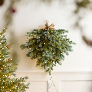 Nouvelle Guirlande de Noël Artificielle Écologique en PE, <span class=keywords><strong>Sapin</strong></span> Inversé Éclairé, Étanche, pour Intérieur et Extérieur - Product Image 4