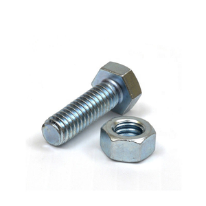 Juego de Pernos y Tuercas de Acero Suave de Otro Grado, Acabado en Acero Suave, AERCE EXIM, Material Personalizable para Montaje de Maquinaria, Construcción Metálica - Product Image 1