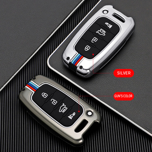 Étui de protection pour clé de voiture en alliage de zinc et gel de silice pour Hyundai Elantra <span class=keywords><strong>KIA</strong></span> K2 K3 K4 KX5 Forte Sorento <span class=keywords><strong>Sportage</strong></span> R <span class=keywords><strong>Porte</strong></span>-clés - Product Image 6