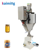 Machine de remplissage semi-automatique A03 avec trémie chauffante et fonction d'agitation pour pâtes, liquides, eau, sirops chauds, thé au lait et rouges à lèvres