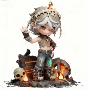 Fabricante Personalizado de Personagens de Desenho Animado, Menino Esqueleto, Caixa Misteriosa de Tendência Legal, Figuras de Ação em Vinil PVC ABS - Product Image 1