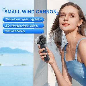 Ventilador de Mano Portátil con Motor sin Escobillas, Batería KC Recargable, Pantalla Digital, Diseño de Rodillo de Enfriamiento, Botón - Product Image 6