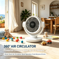 Nouveau ventilateur de circulation d'air à 360 degrés pour toute la pièce, ventilateur de bureau ultra-silencieux 36 dB avec affichage numérique, ventilateur de refroidissement domestique